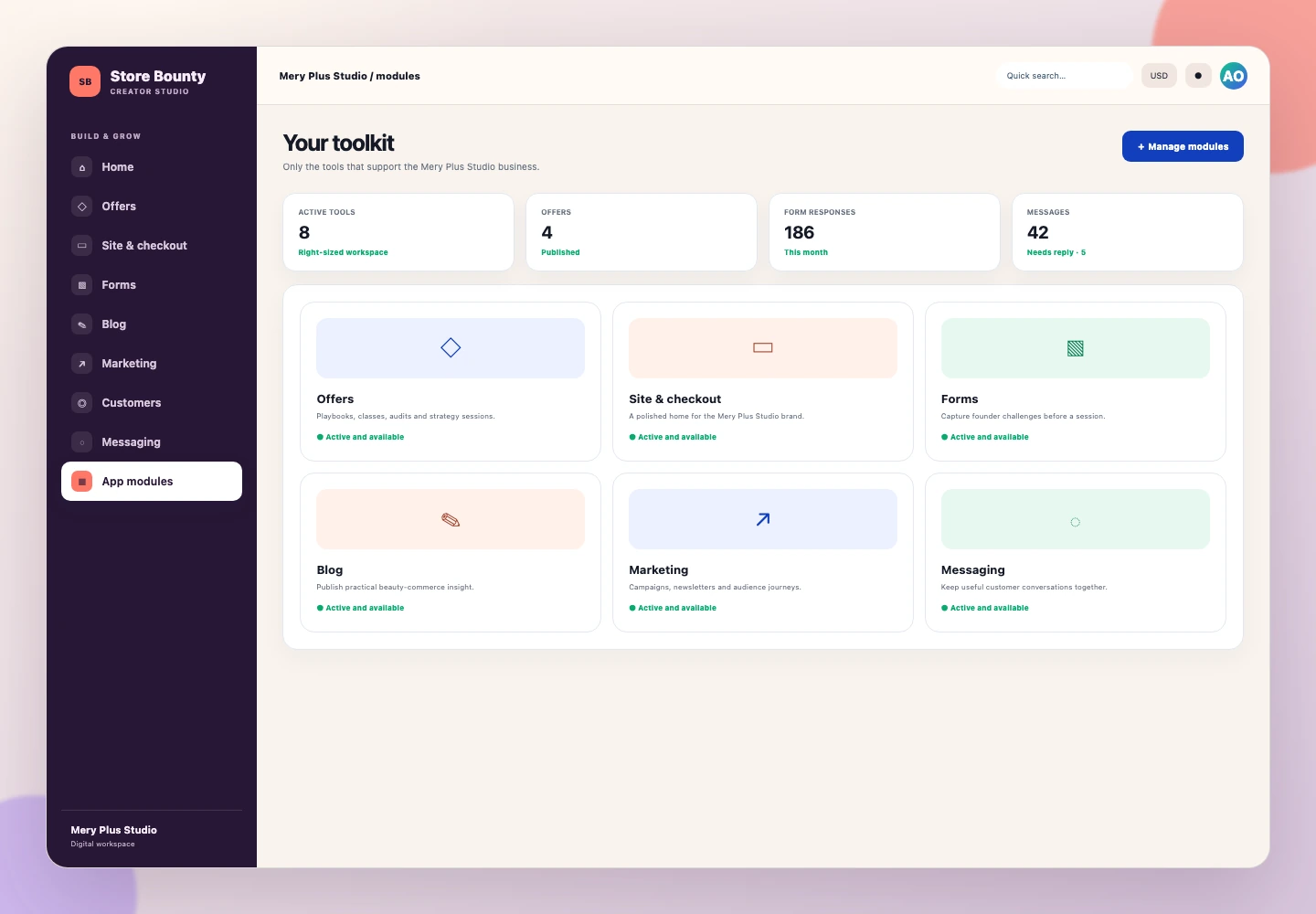 Mery Plus Studio Store Bounty Digital toolkit